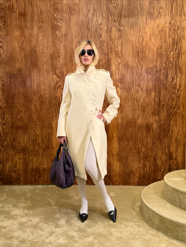 Gai Mattiolo cream Wool Coat