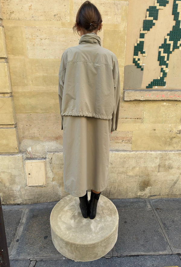 Beige raincoat