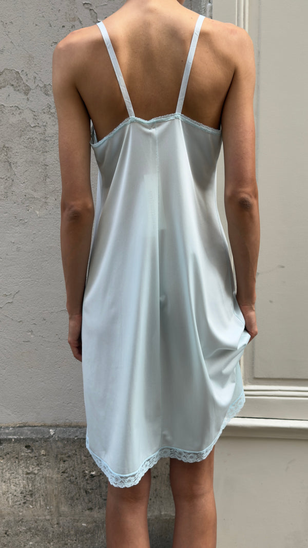 Pastel blue slip dress