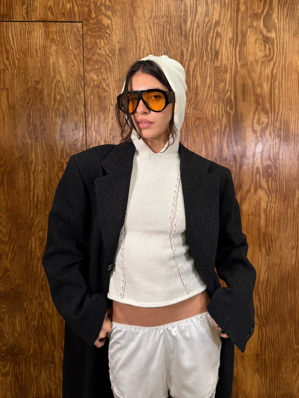 Stefanel crochet hoodie