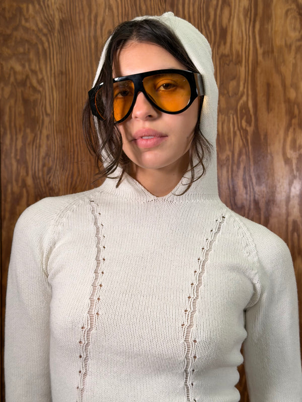 Stefanel crochet hoodie