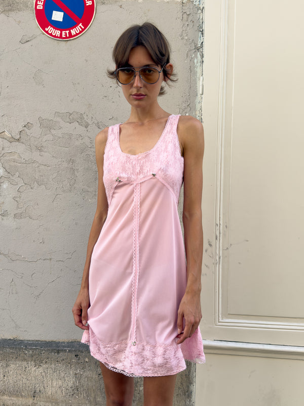 Candy pink slip dress