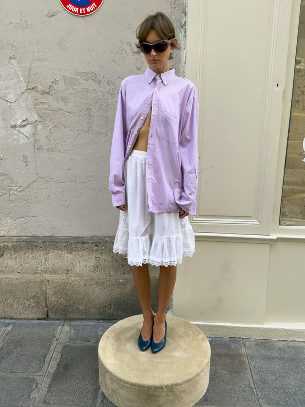 Oversized striped cotton shirt