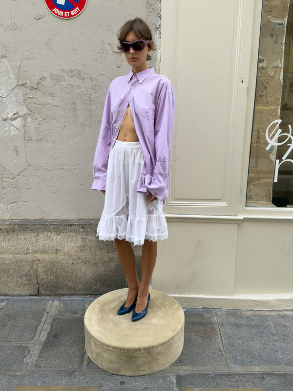 Oversized striped cotton shirt