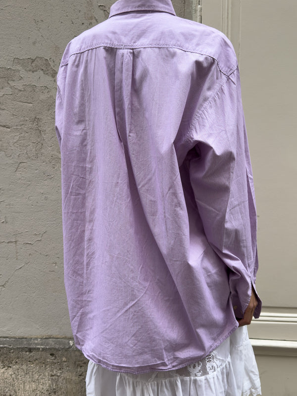 Oversized striped cotton shirt