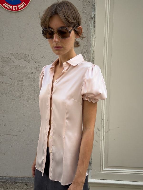 Dolce & Gabbana pink silk shirt