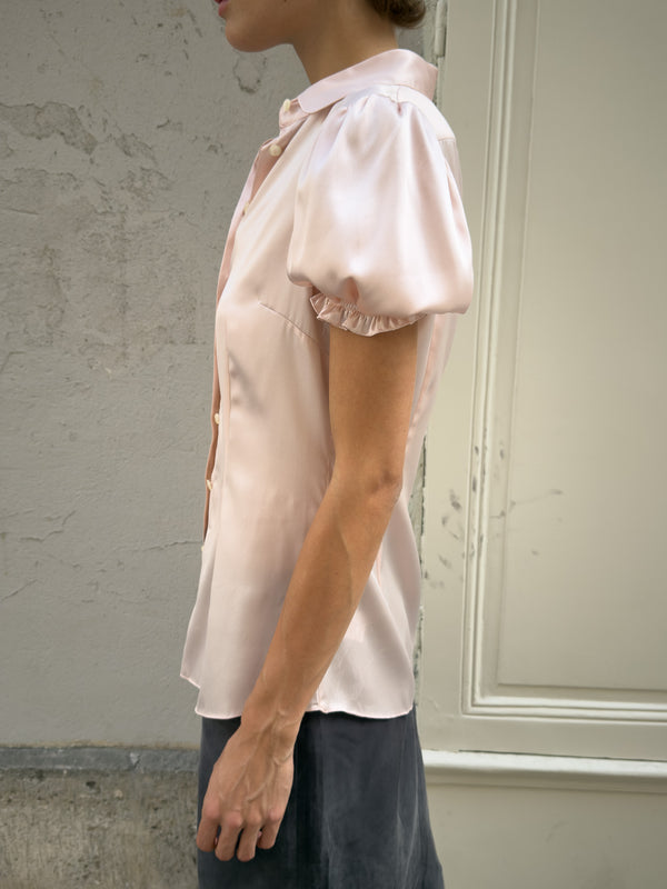 Dolce & Gabbana pink silk shirt