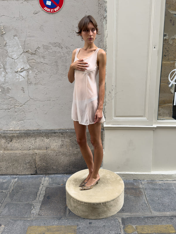 Nude slip dress