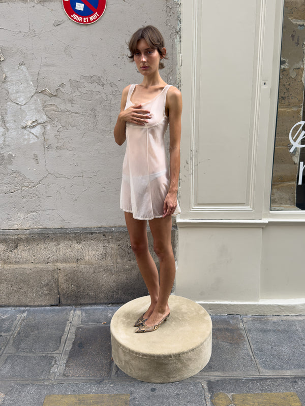 Nude slip dress