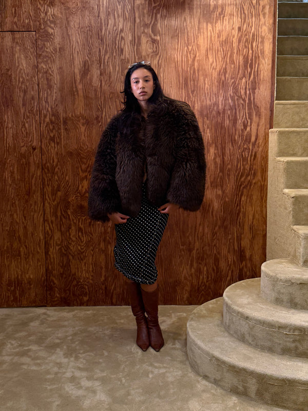 Brown Faux Fur Jacket