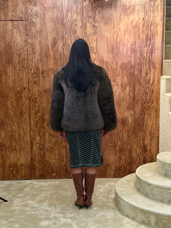 Brown Faux Fur Jacket