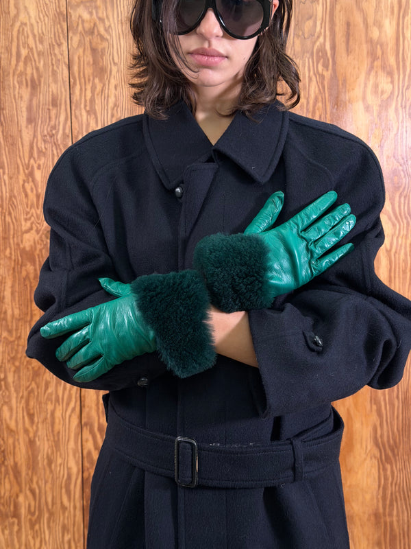 Vintage Green Gloves