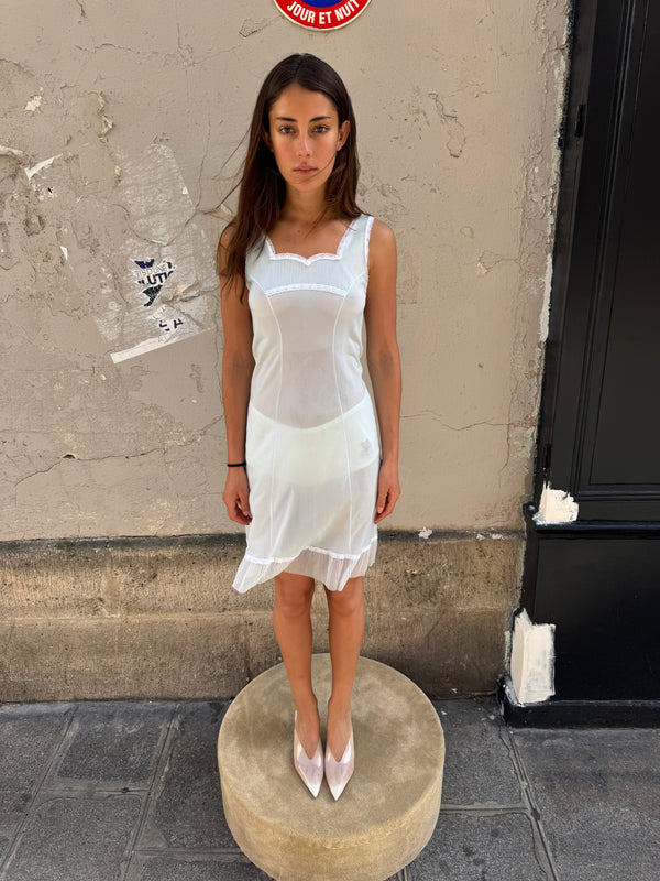 Pastel blue slip dress