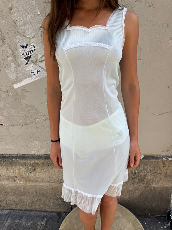 Pastel blue slip dress