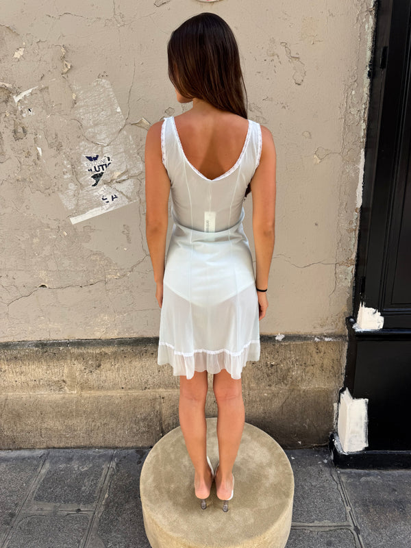 Pastel blue slip dress