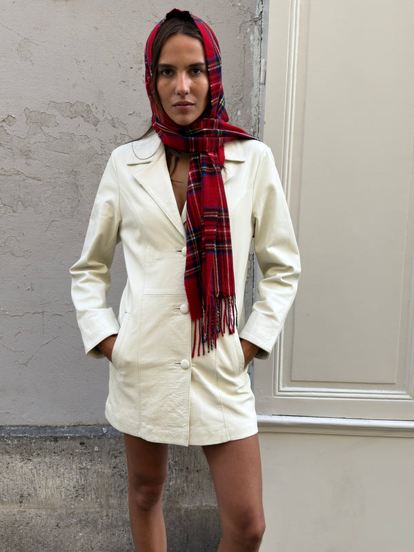 Red plaid scarf