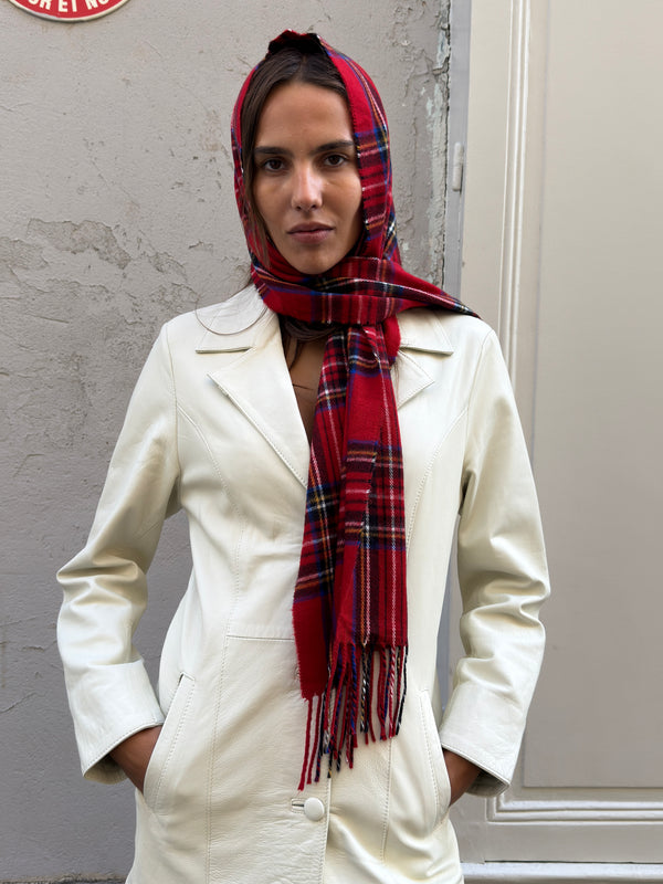 Red plaid scarf