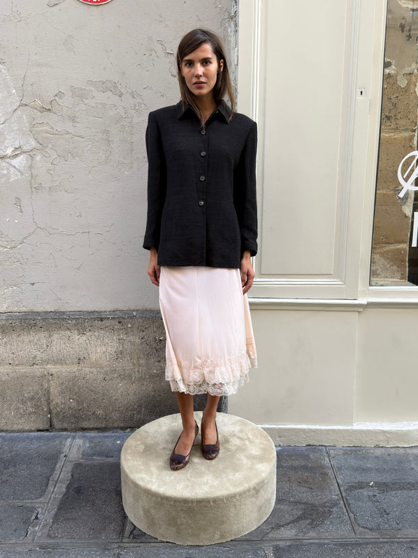 Sheer lace skirt