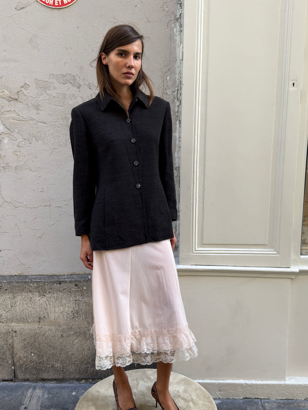 Sheer lace skirt
