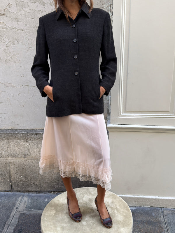 Sheer lace skirt