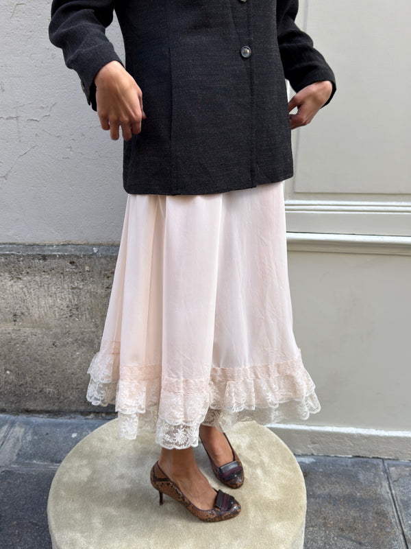 Sheer lace skirt