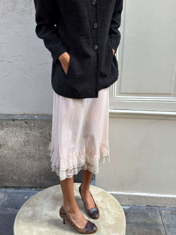 Sheer lace skirt