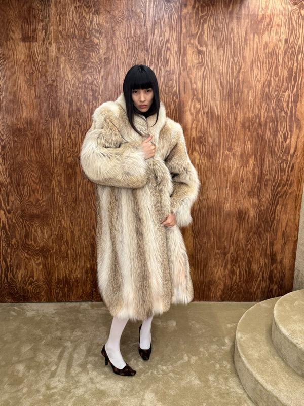 YSL fur coat