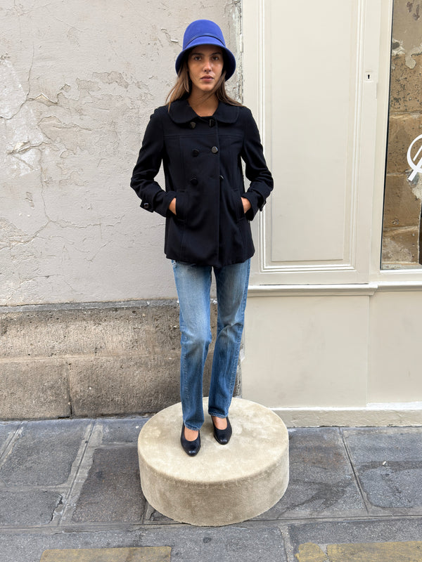 Black peacoat