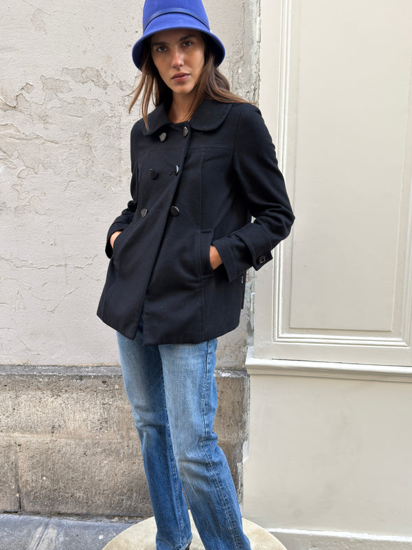 Black peacoat