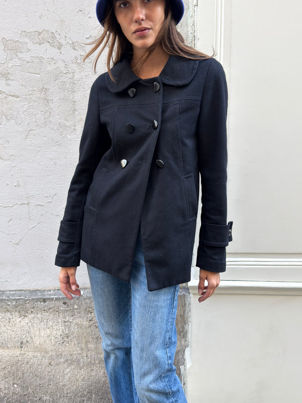 Black peacoat
