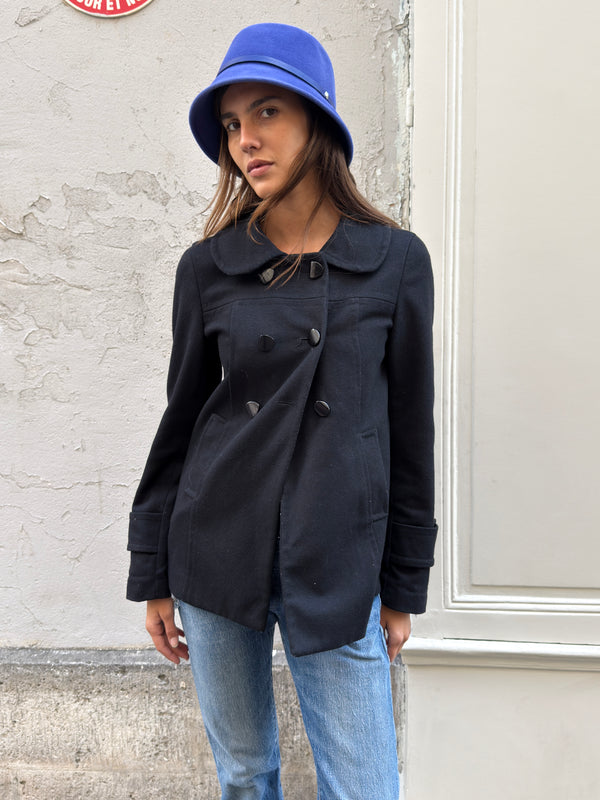 Black peacoat