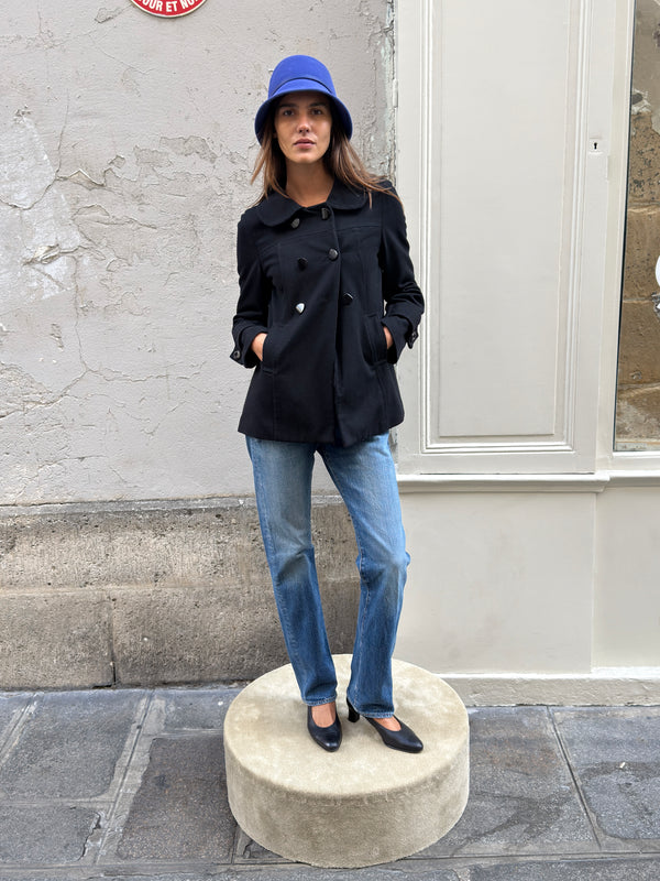 Black peacoat