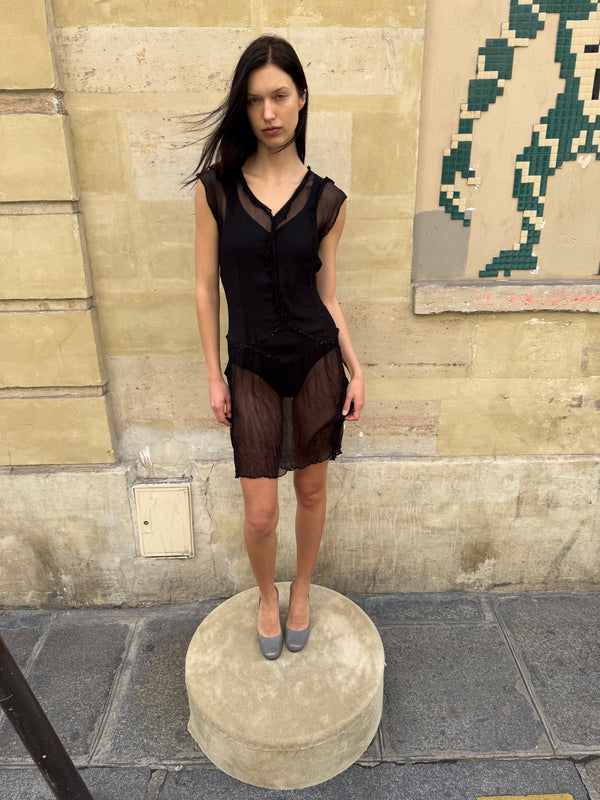 Sheer silk dress