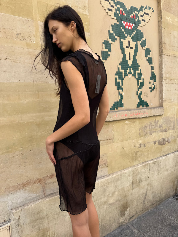 Sheer silk dress