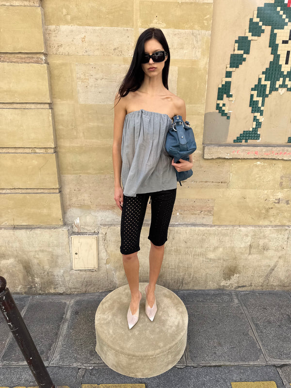 Silk bustier top