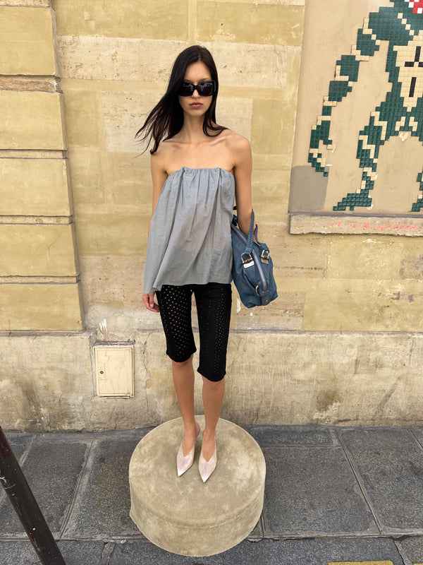 Silk bustier top