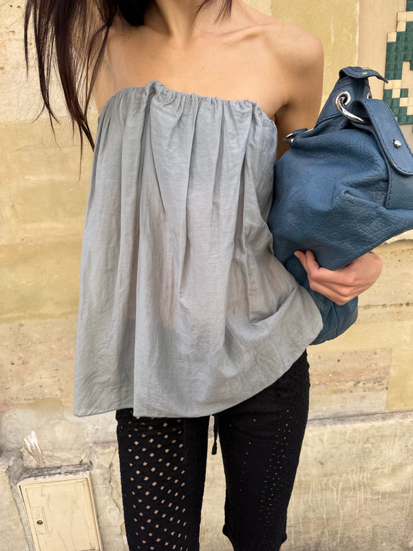 Silk bustier top