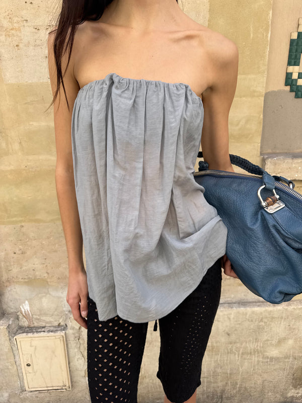 Silk bustier top