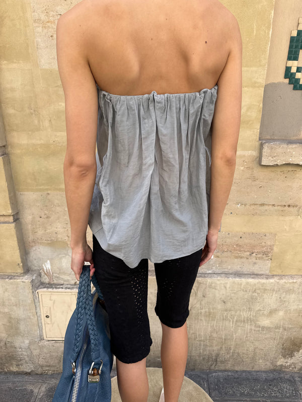 Silk bustier top