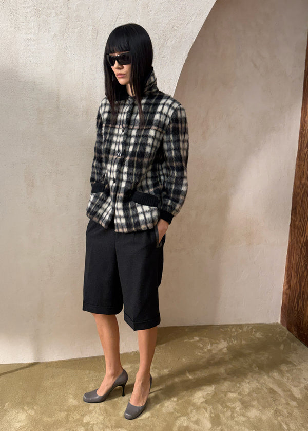 Tartan short coat
