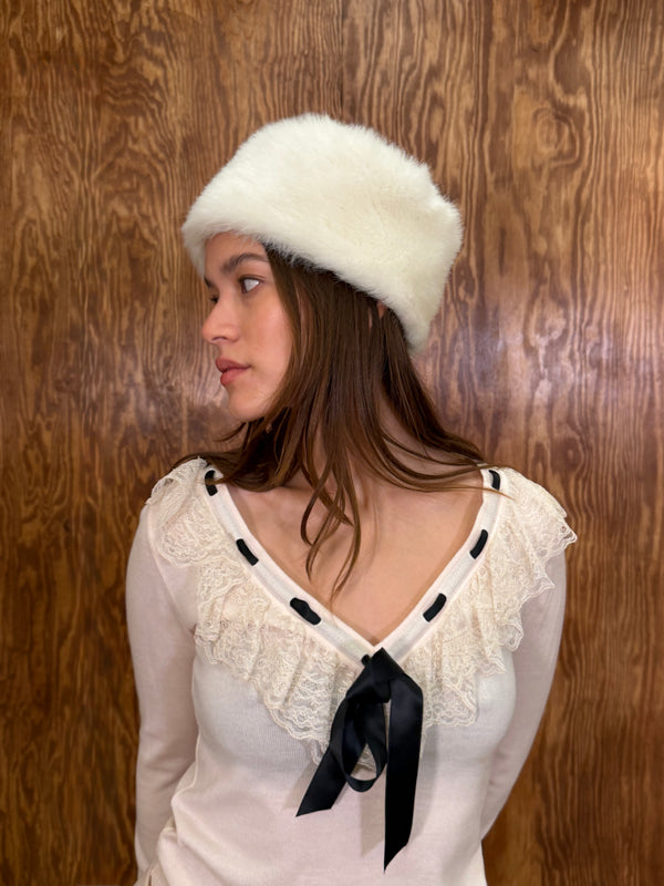 White Fur Hat