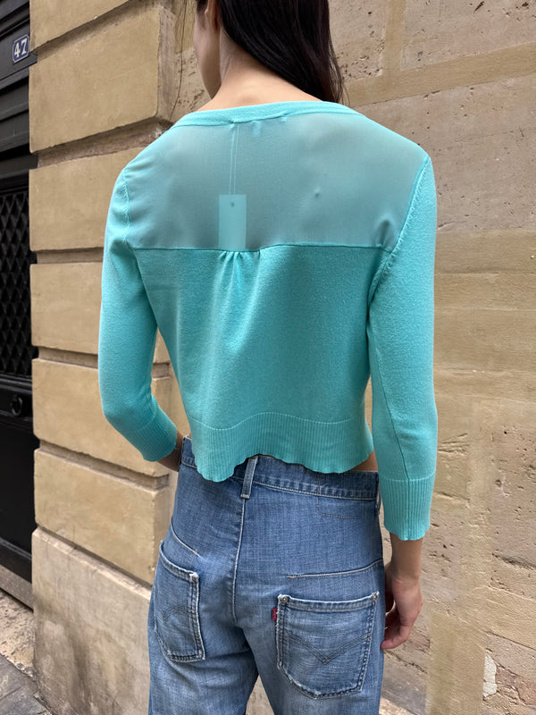 Turquoise cardigan