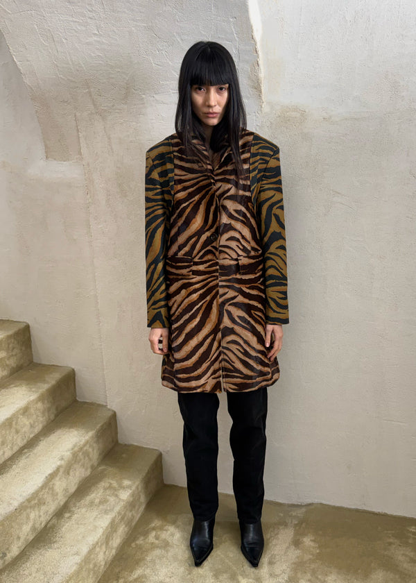 Chloe zebra print coat