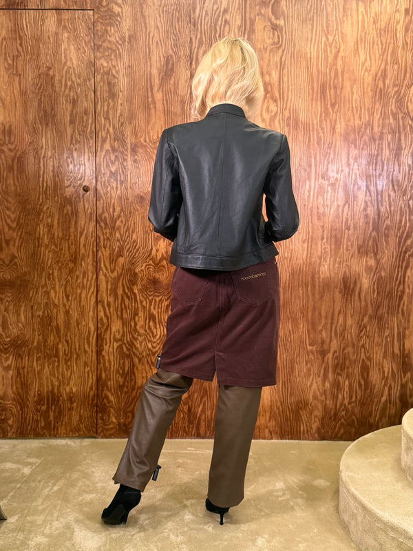 Black Leather Moto Jacket