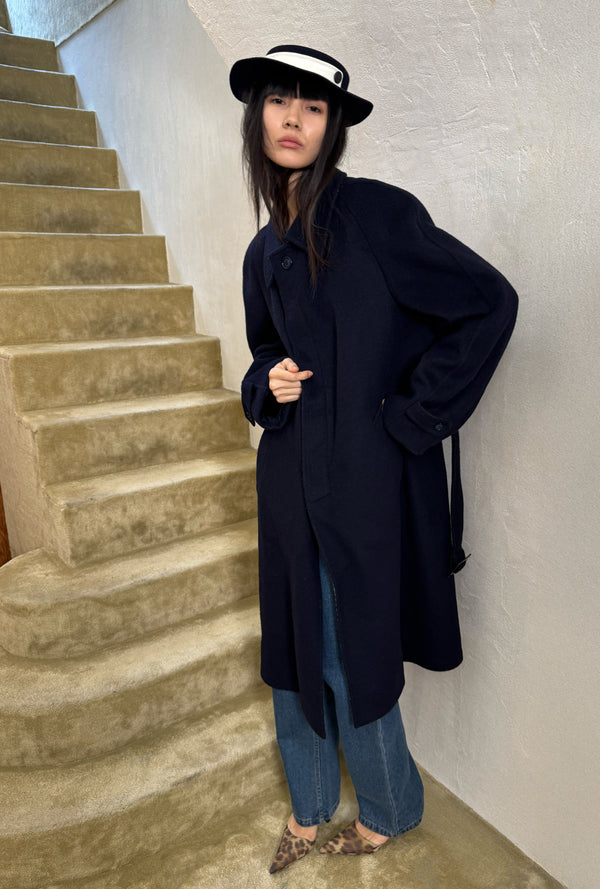 Navy wool coat