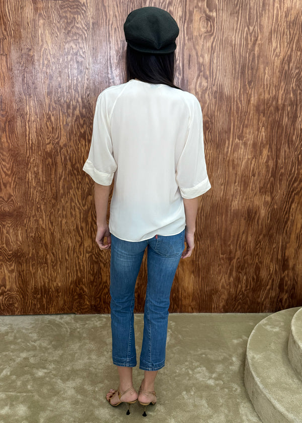 Kaki wool & cachemire beret