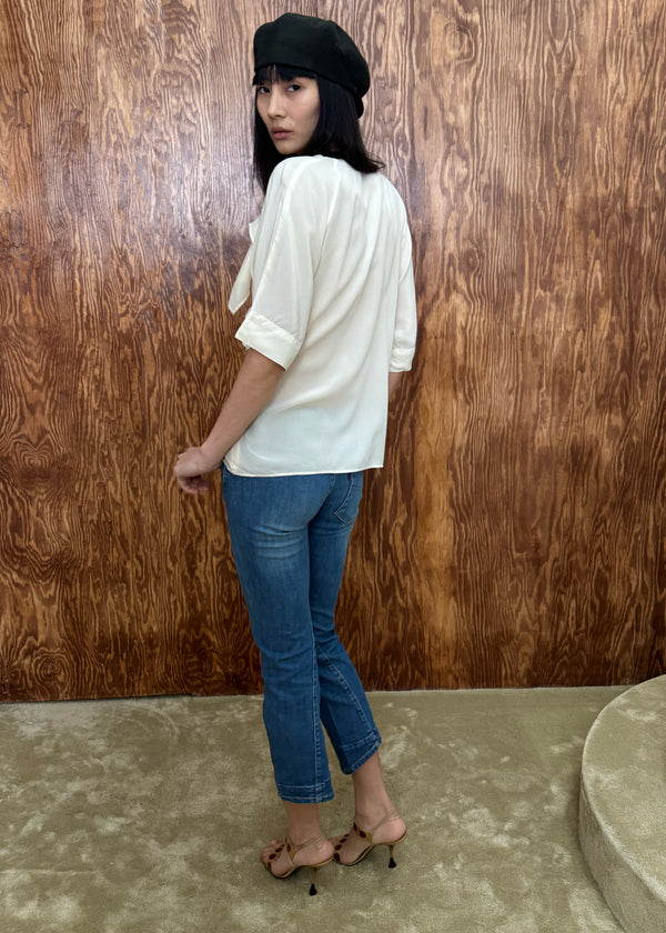 Kaki wool & cachemire beret