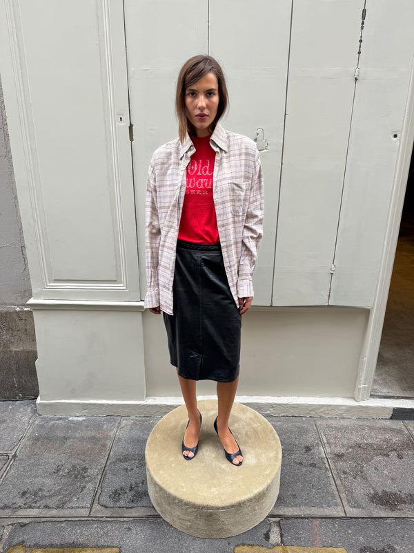 Beige checked shirt