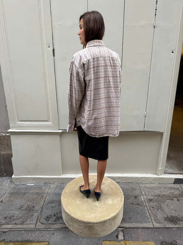 Beige checked shirt