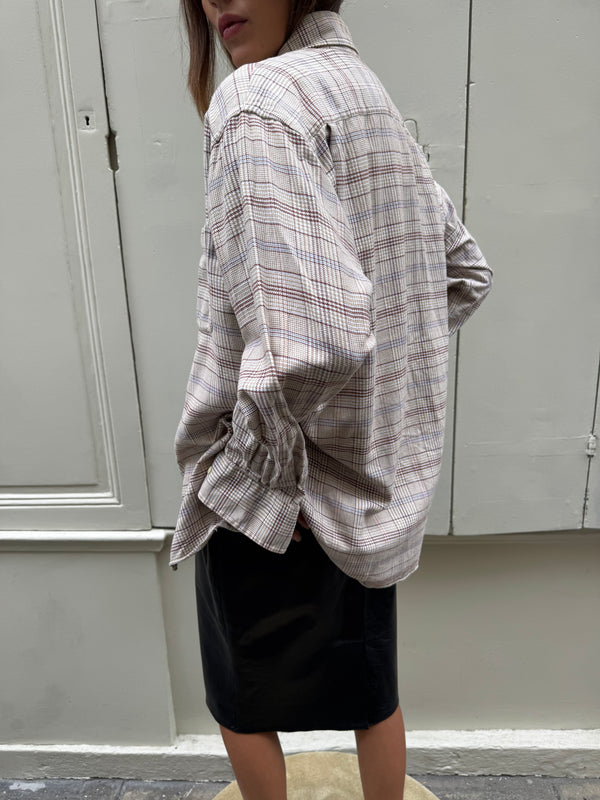 Beige checked shirt